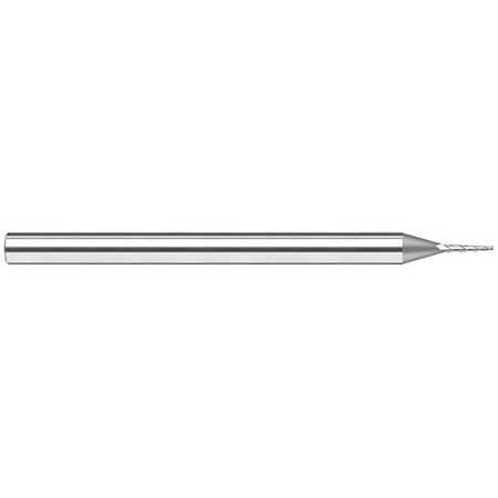Harvey Tool 1/64 Cutter dia x 0.078 in. 5/64 Length of Cut Carbide Tapered Square End Mill, 4 Flutes 723915